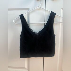 BKE Essentials Black Padded Lace Bralette – Size M